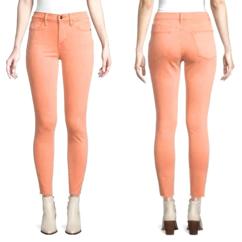 FRAME Denim/ Le skinny de Jeanne crop/ Peach coloured/ Stretch/ Size US 31 - Picture 2 of 9